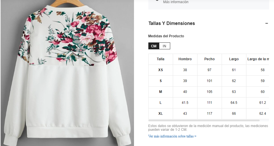 Sueter Pullover con estampado floral
