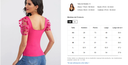 Blusa de manga de malla de cuello Rosada