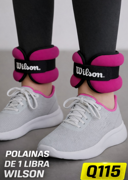 Tobillera Con Peso Wilson 1 Lbs El Par (0.5 lbs cada una)