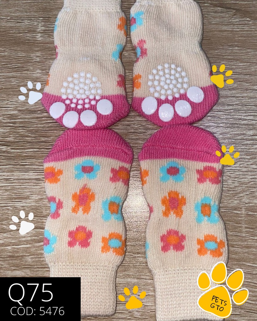 Calcetines con patrón de rayas de mascota