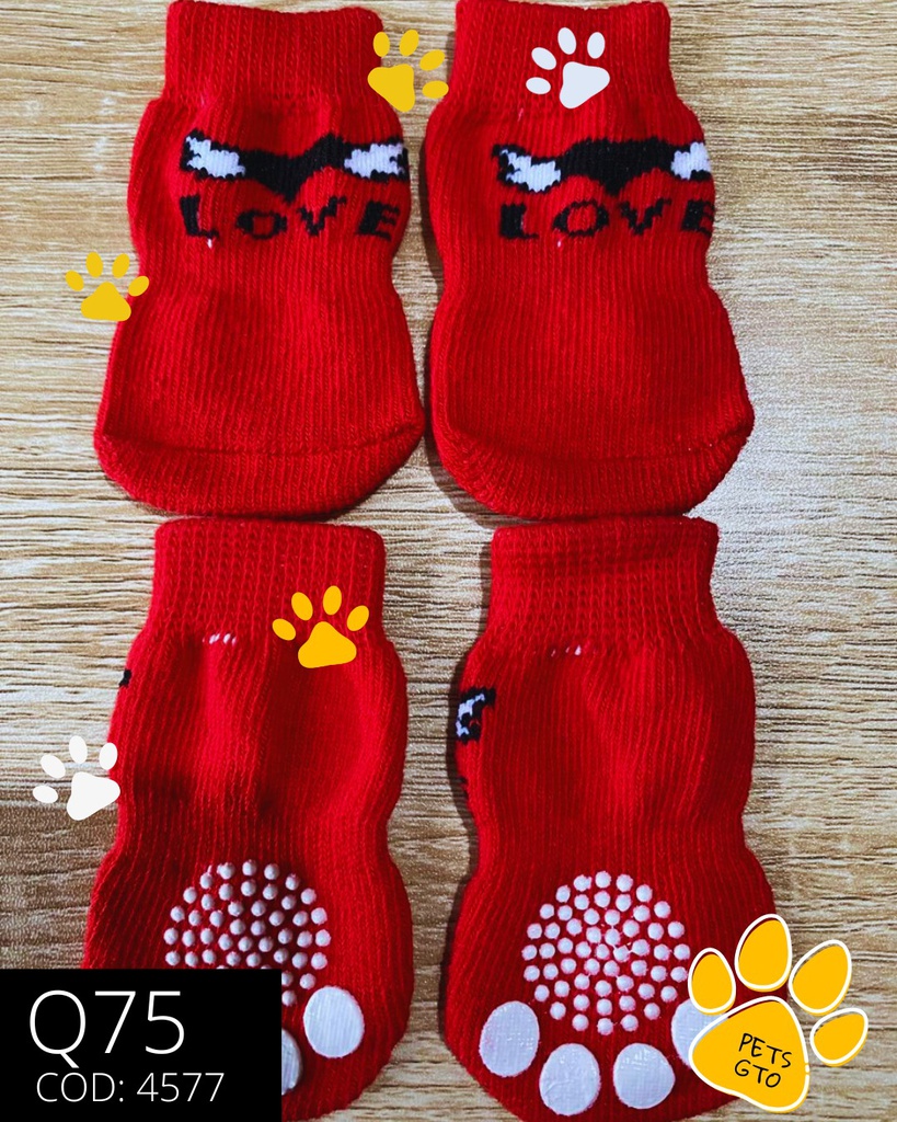 Calcetines al azar con patrón de corazón de mascota