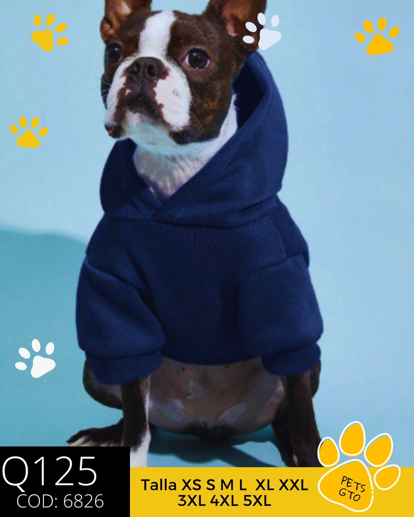 Capucha Sueter para mascota Azul