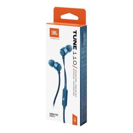 JBL Audifonos - T110 Wired In-ear Azul
