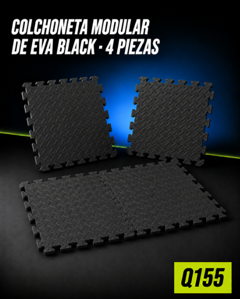 colchoneta modular de EVA black de 4 piezas